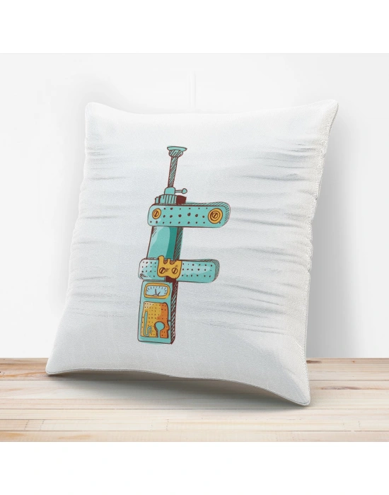 F Harfi Tasarımlı Yastık Kılıfı