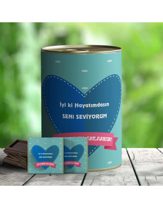 İyi ki Varsın Temalı Hediye Çikolata Konservesi