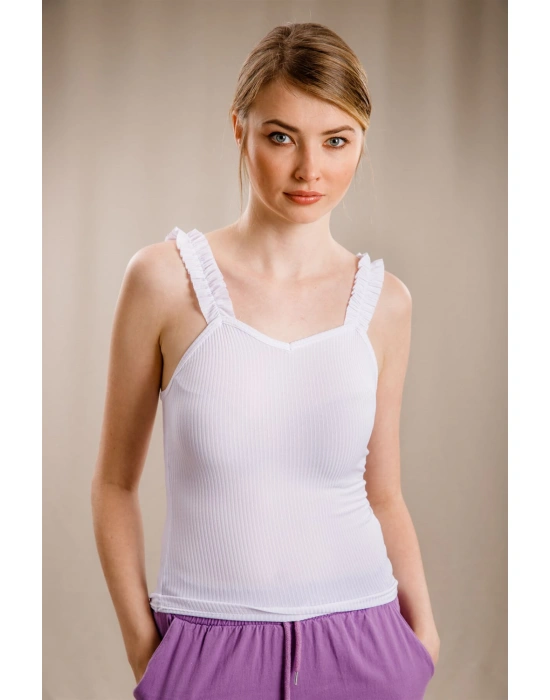 Kaşkorse Bluz - BEYAZ