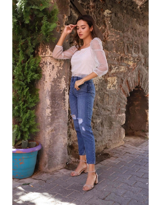 MOM Jeans - LACİVERT