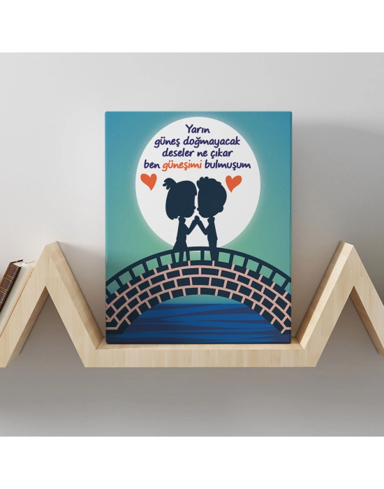 Romantik Tasarımlı Mini Kanvas Tablo - No5