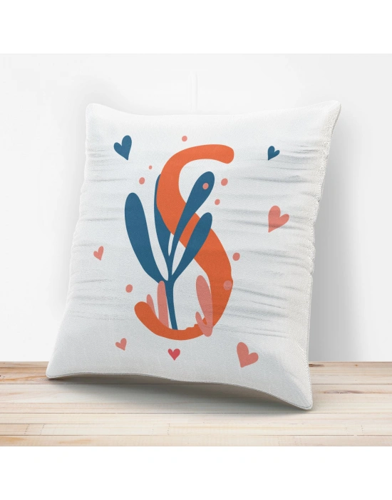 S Harfi Tasarımlı Yastık Kılıfı