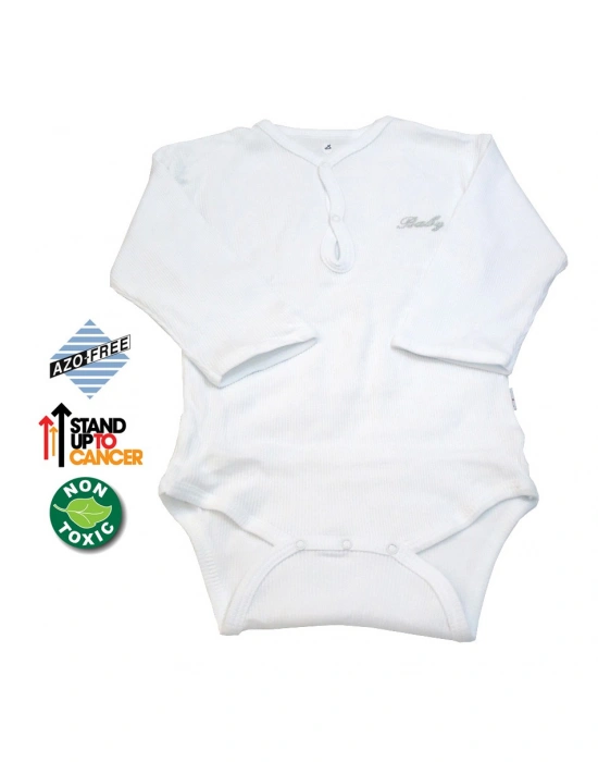 Sema Baby Uzun Kol Kaşkorse Badi (Body) - Beyaz 0-6 Ay