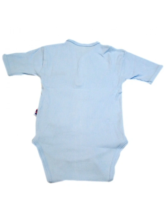 Sema Baby Yarım Kol Kaşkorse Badi (Body) - Mavi  0-6 Ay