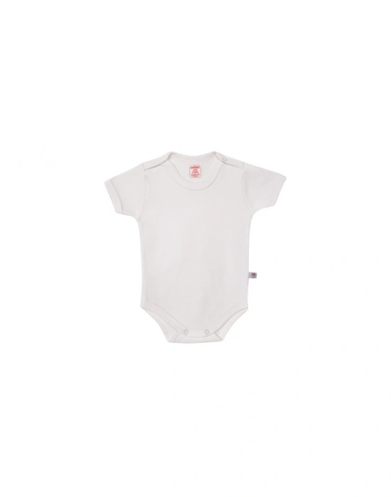 Sevi Bebe Şardonlu Yarım Kollu Body - Krem 6 Ay