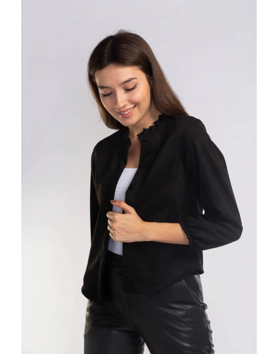 Süet Gömlek-SİYAH