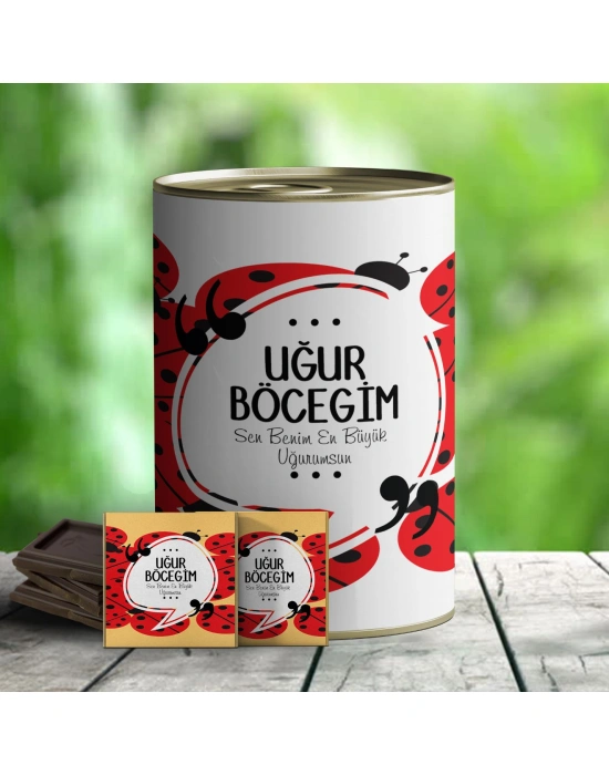 Uğur Böceğim Temalı Hediye Çikolata Konservesi