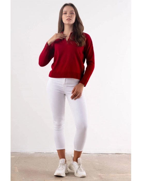 Yüksek Bel Skinny Jean Pantolon  - BEYAZ