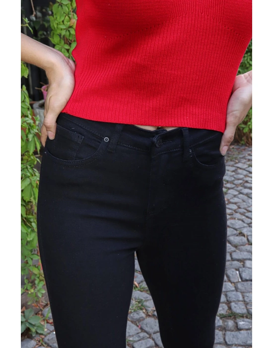 Yüksek Bel Yüksek Bel Skinny Jean Pantolon  Jean Pantolon - SİYAH