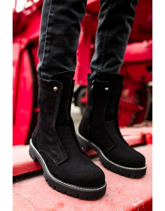 CH027 Süet ST Erkek Bot SIYAH