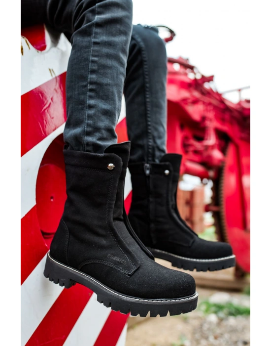 CH027 Süet ST Erkek Bot SIYAH