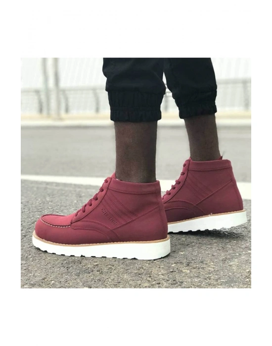 CH047 Süet BT Erkek Bot BORDO