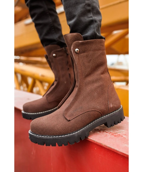 CH027 Süet ST Erkek Bot KAHVE