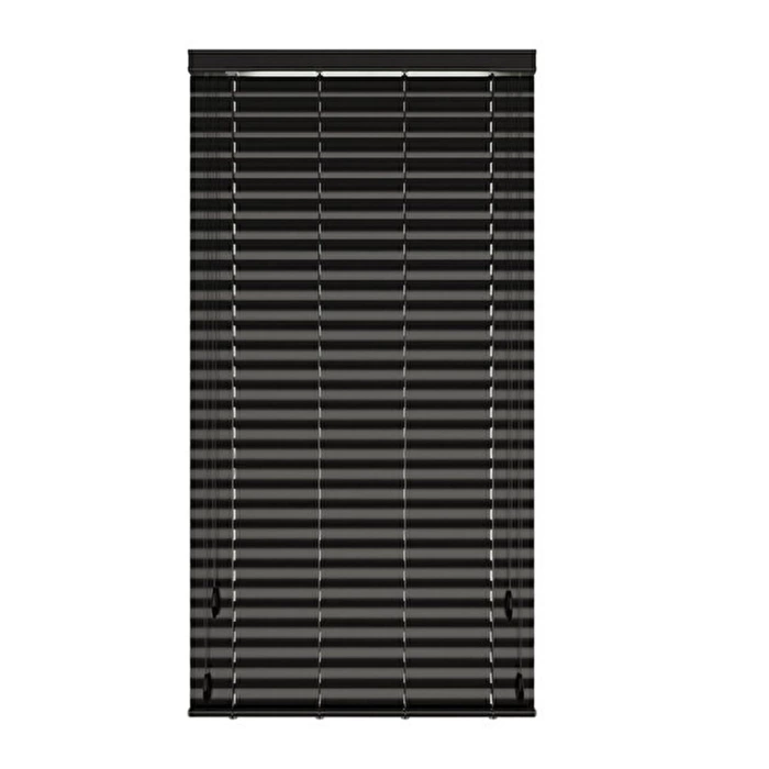 New Ahşap Görünümlü 50 mm Jaluzi Perde Antrasit 140x180 cm Yeni
