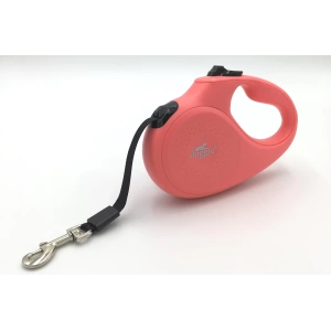 Doggie Master Seri Otomatik Makaralı Köpek Gezdirme 15 kg / 5 M Pembe