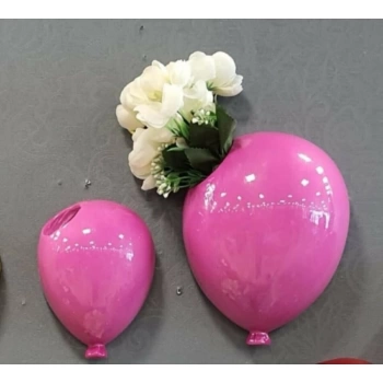 2Li Balon Duvar Aksesuarı Saksı Pembe Özel Tasarım PS4010