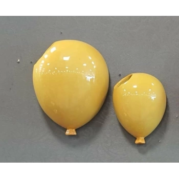 2Li Balon Duvar Aksesuarı Saksı Sarı Özel Tasarım PS4011