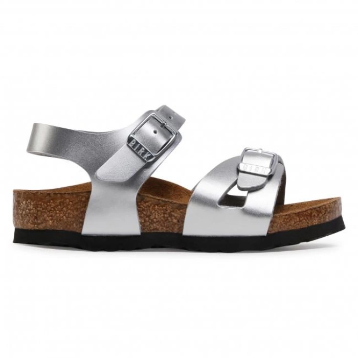 birkenstock 1019201 - ELECTRIC METALLIC SILV RIO KIDS BF ÇOCUK TERLİK