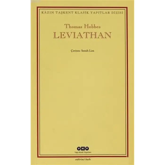 Leviathan; Bir Din ve Dünya Devletinin İçeriği, Biçimi ve Kudreti