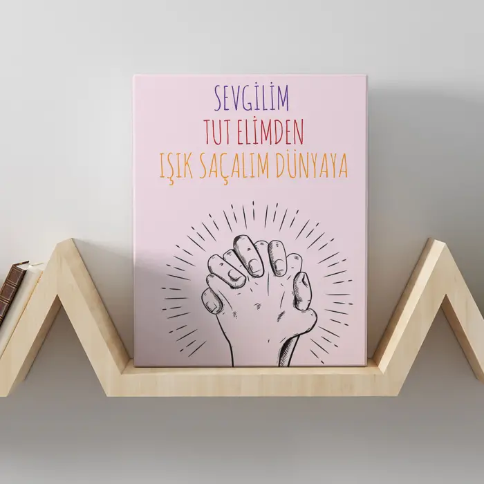 Romantik Tasarımlı Mini Kanvas Tablo - No23