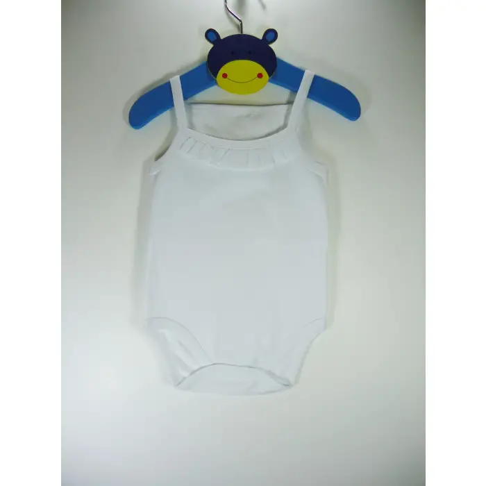 Sema Bebe Penye ip Askılı Badi (Body) - Beyaz 3-6 Ay