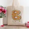 B Harfi Tasarımlı Alışveriş Plaj Bez Çanta