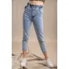 Lastik Detaylı Slim Fit Jeans - MAVİ