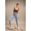 Lastik Detaylı Slim Fit Jeans - MAVİ
