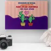 Romantik Tasarımlı Mini Kanvas Tablo - No9