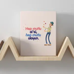 Romantik Tasarımlı Mini Kanvas Tablo - No18