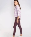 Kesik Uçlu Ekose Gömlek-LİLA