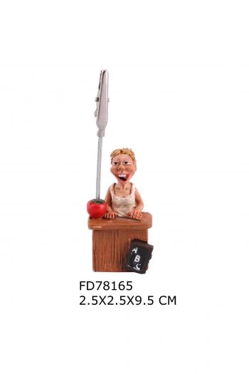 Bayan Öğretmen Figürlü Biblo Piknot Tutgaç