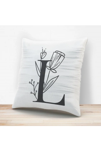 L Harfi Tasarımlı Yastık Kılıfı