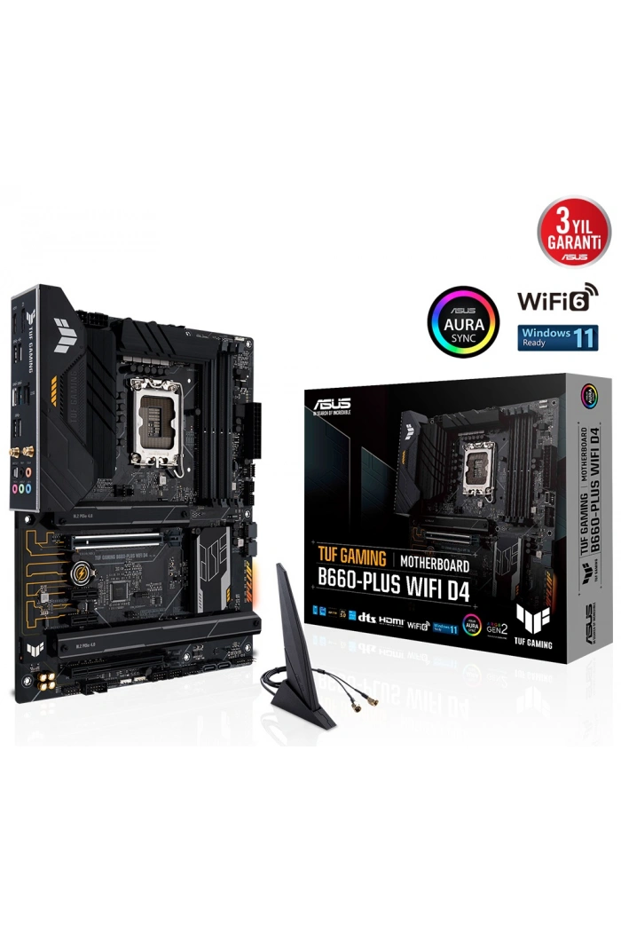 ASUS TUF GAMING B660-PLUS WIFI D4 DDR4 5333(OC) HDMI DP ATX 1700p