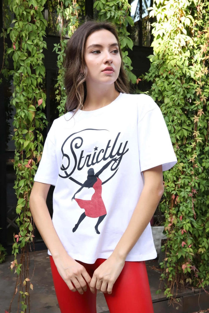 Baskılı Tişört - BEYAZ