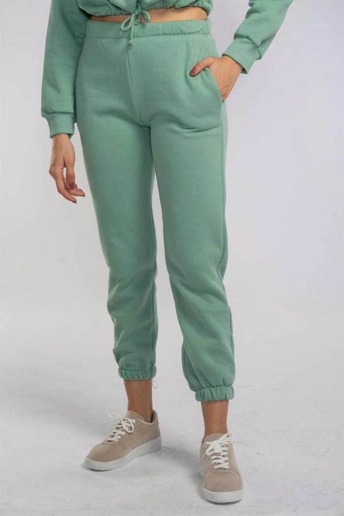 Bel Lastikli Şardonlu İkili Takım-MİNT YEŞİLİ