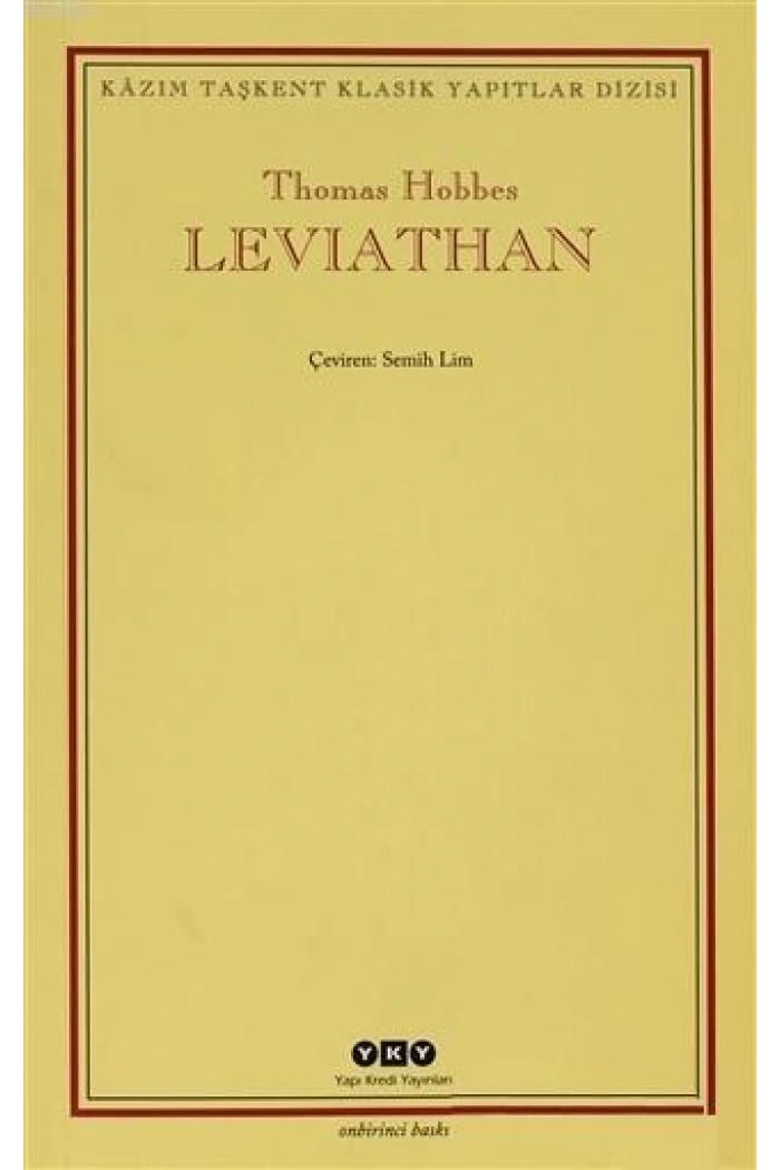 Leviathan; Bir Din ve Dünya Devletinin İçeriği, Biçimi ve Kudreti