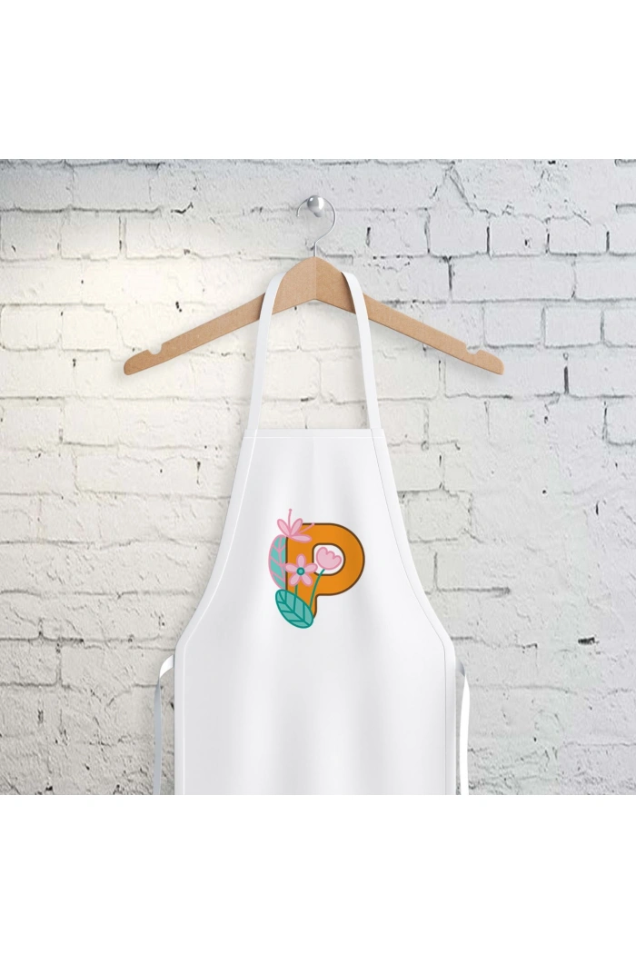 P Harfi Tasarımlı Mutfak Önlüğü