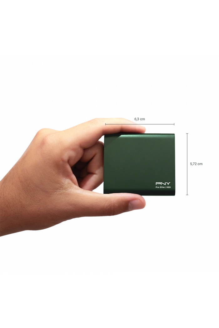 PNY Pro Elite Yeşil 500 GB 865/875MB/s USB 3.2 Gen 2 Type-C Taşınabilir SSD (PSD0CS2060GN-500-RB)
