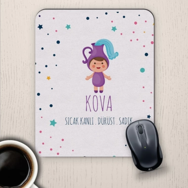 Kova Burçlarına Özel Sevimli Mouse Pad