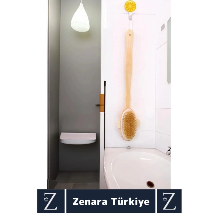 %100 Doğal Yumuşak Vücut Masajı Etkili Uzun Saplı At Kılı Duş BANYO FIRÇASI