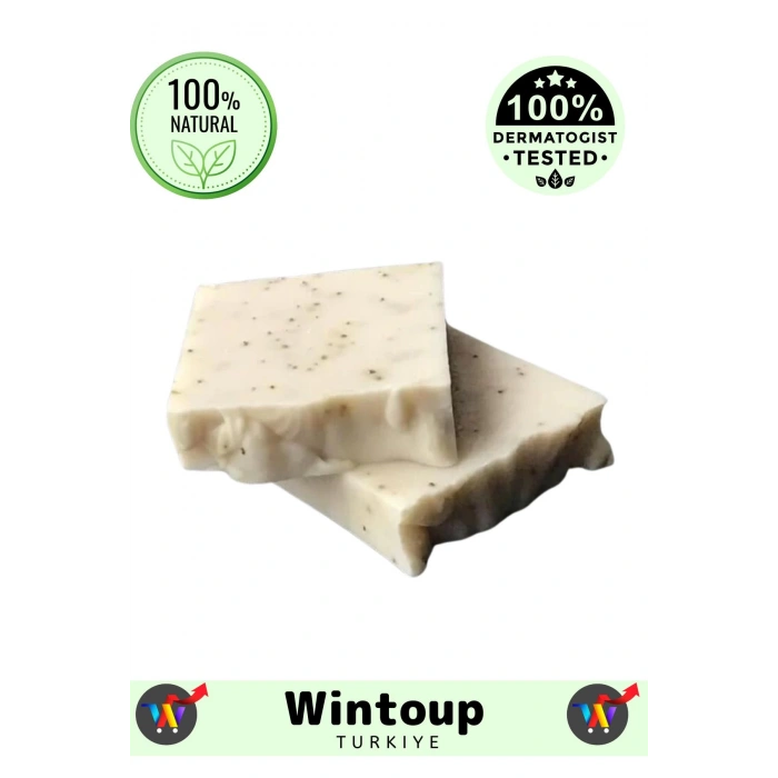 %100 Organik Bitkisel Özel Üretim Saç Dostu El Yüz Cilt Vücut Doğal Biberiye Sabunu 2 Adet