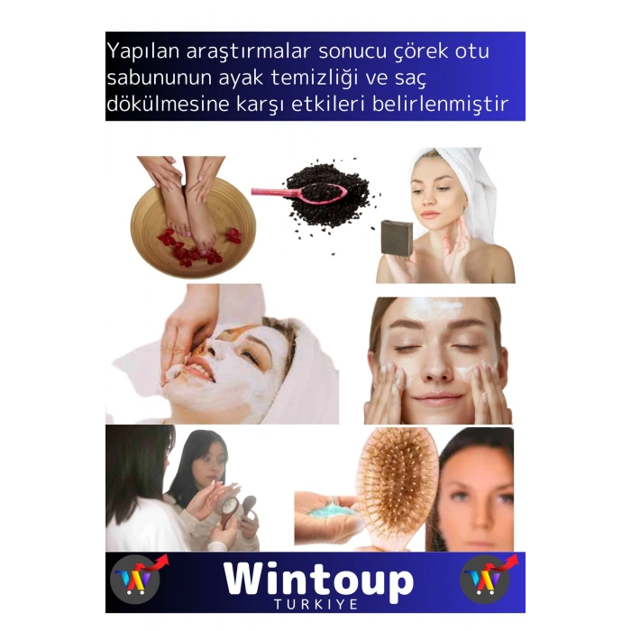 %100 Özel Üretim Bitkisel Cilt Temizliği&Saç Dökülmesine Karşı Etkili Çörek Otu Sabunu 5li