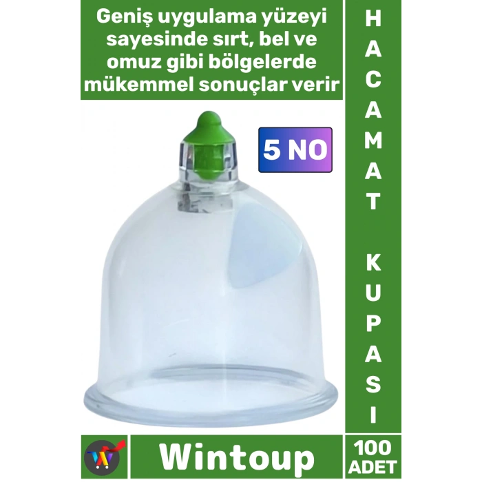 #Hacamat Vakumlu Hijyenik Dayanıklı Şeffaf Tıbbi Malzeme Kaliteli 100 Adet 5 Numara Hacamat Kupası