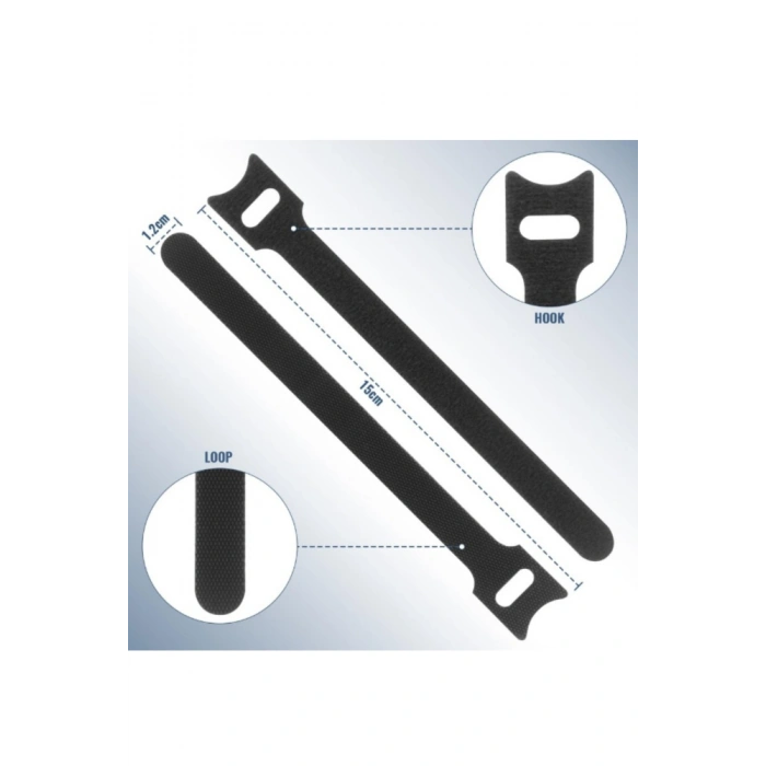 #Kelepçe Naylon Organizer Renkli Düzenleme 10lu Cırt Cırtlı Kablo Düzenleyici Kelepçe Seti – 15cm