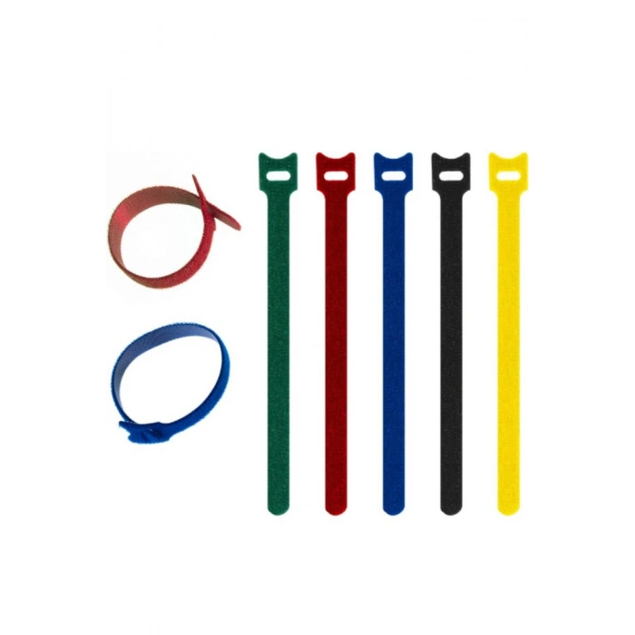 #Kelepçe Naylon Organizer Renkli Düzenleme 10lu Cırt Cırtlı Kablo Düzenleyici Kelepçe Seti – 15cm
