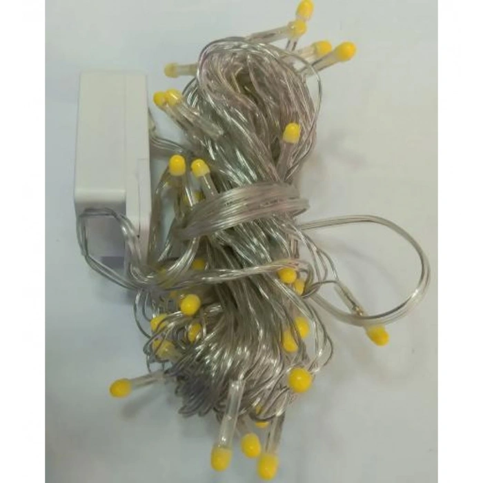 10m 100 Led Damla Uçlu Led Işık BEYAZ IŞIK Şeffaf Kablo
