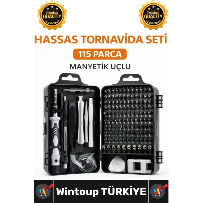 #Tornavida Elektronik Onarım Laptop Telefon Tamiri 115 Parça Manyetik Uçlu Hassas Tornavida Seti