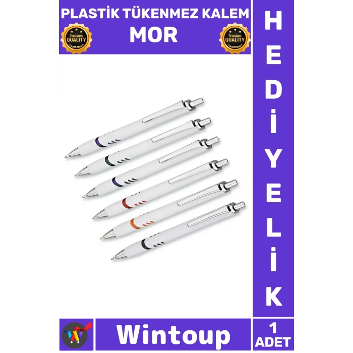 #Kalem Kaliteli Ergonomik Şık Ofis Kırtasiye Okul Günlük Yazım Gereci Plastik Tükenmez Kalem Mor