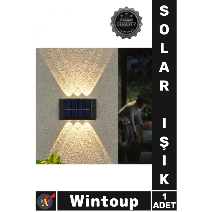 2li Solar Duvar Aydınlatması 6 Ledli Gün Işığı